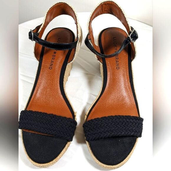Lucky Brand Katereena Wedge Espadrilles Strap Sandal Size 9M/39 - Picture 1 of 12
